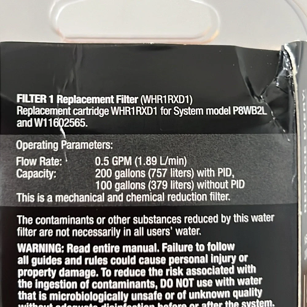 Whirlpool Ice & Water Filter 1 WHR1RXD1 – New Sealed Refrigerator Filter - Picture 4 of 8